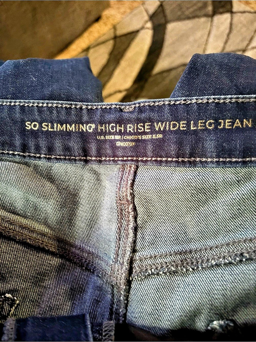 Chico's So Slimming High Rise Wide Leg Jean Jeans Blue